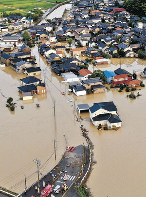 8月4日（木）小松市では梯（かけはし）川が氾濫